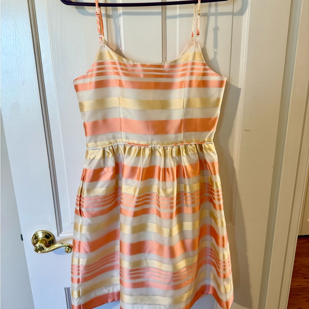 J. Crew Gold Sundress Sleeveless Spaghetti Strap